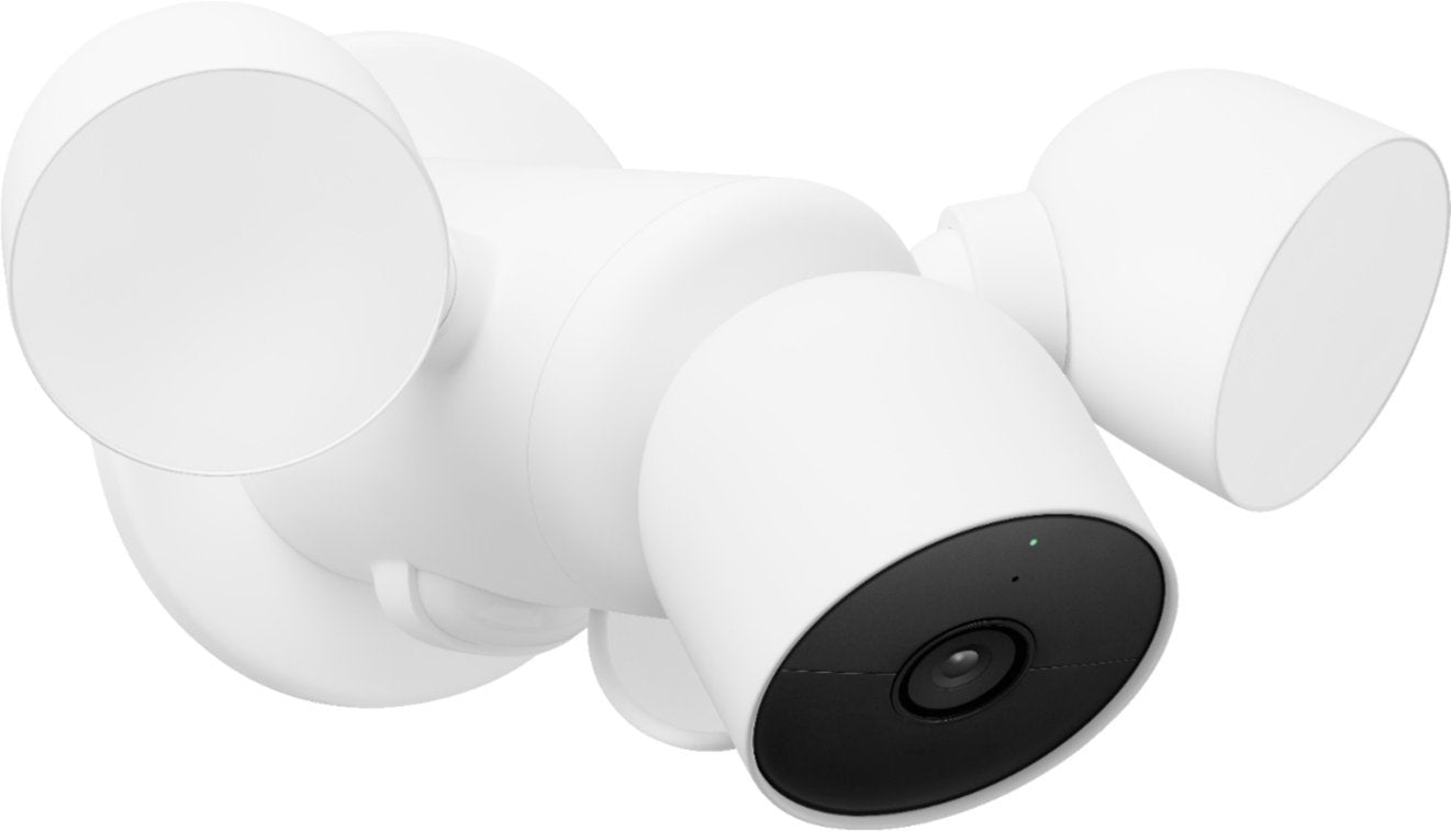 Google Nest Cam Smart Security Camera with Floodlight, GA02411-US - Snow (New)