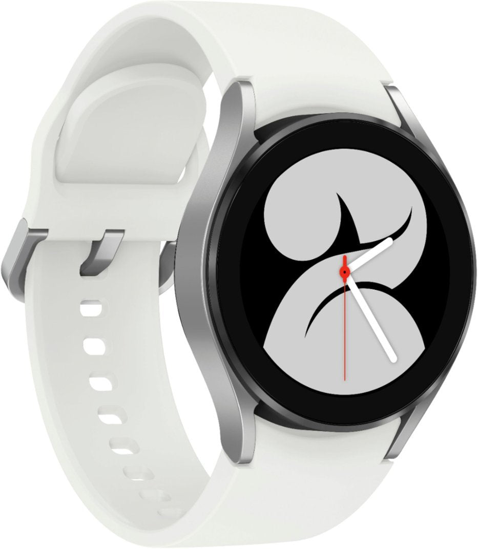Samsung Galaxy Watch 4 (Wifi Cellular Cellular 40mm) - Silver Case & Gray Rubber Band (Certified Refurbished)