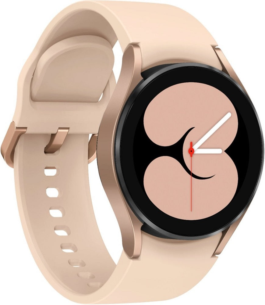 Samsung Galaxy Watch4 (Bluetooth, 4G LTE, WIFI, 40mm) Pink Gold Pink Rubber Band (Certified Refurbished)