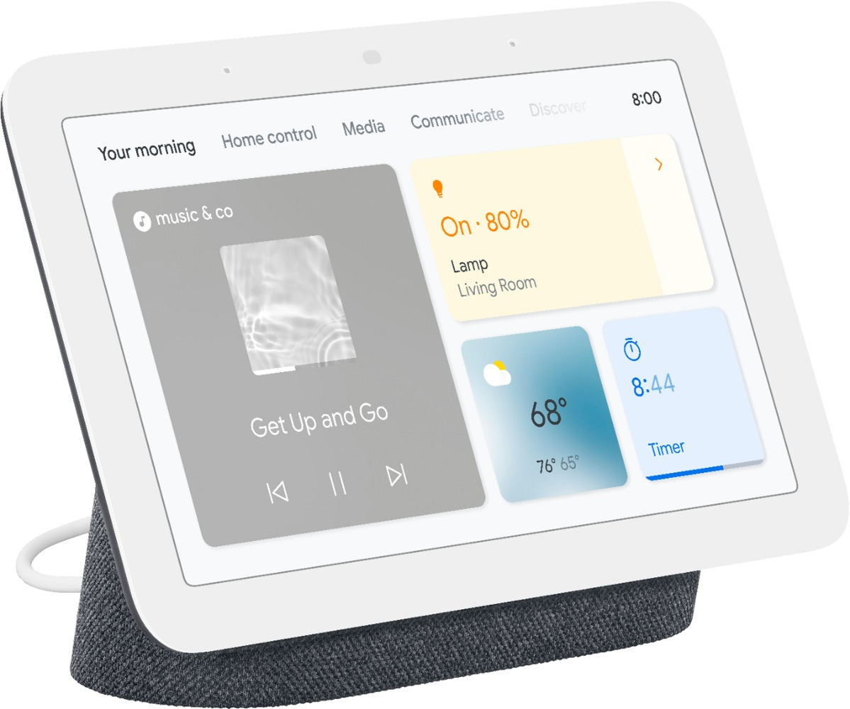 Google Nest Hub 7” Smart Display 2nd Generation with Google Assistant - Charcoal (Renewed)
