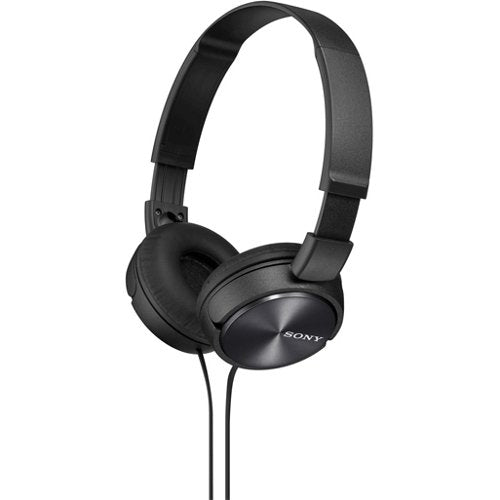 Sony MDR-ZX310AP Extra Bass Wired On-Ear Headphones with Mic - Black (Renewed)
