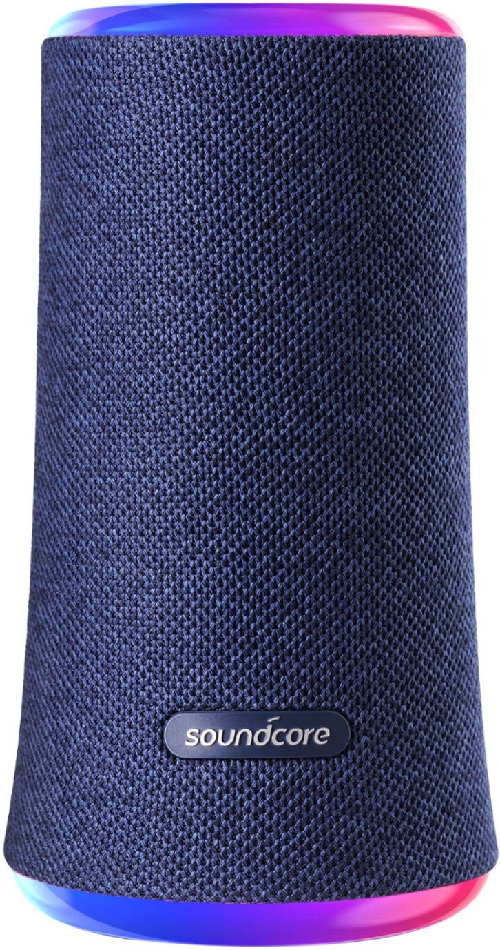Anker Soundcore Flare 2 Wireless Portable Waterproof Bluetooth Speaker - Blue (Renewed)