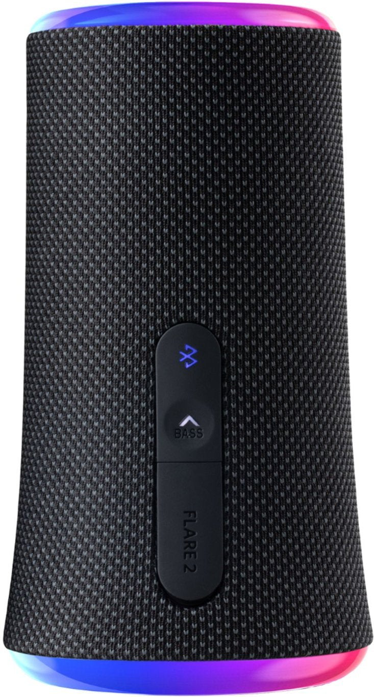 Anker Soundcore Flare 2 Wireless Portable Waterproof Bluetooth Speaker - Black (Certified Refurbished)