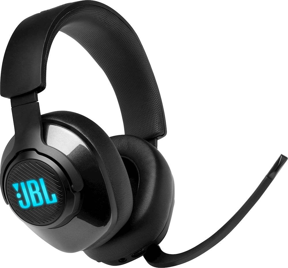 JBL Quantum 400 Gaming On-Ear Wired Headphones w/USB - Black (Refurbished)