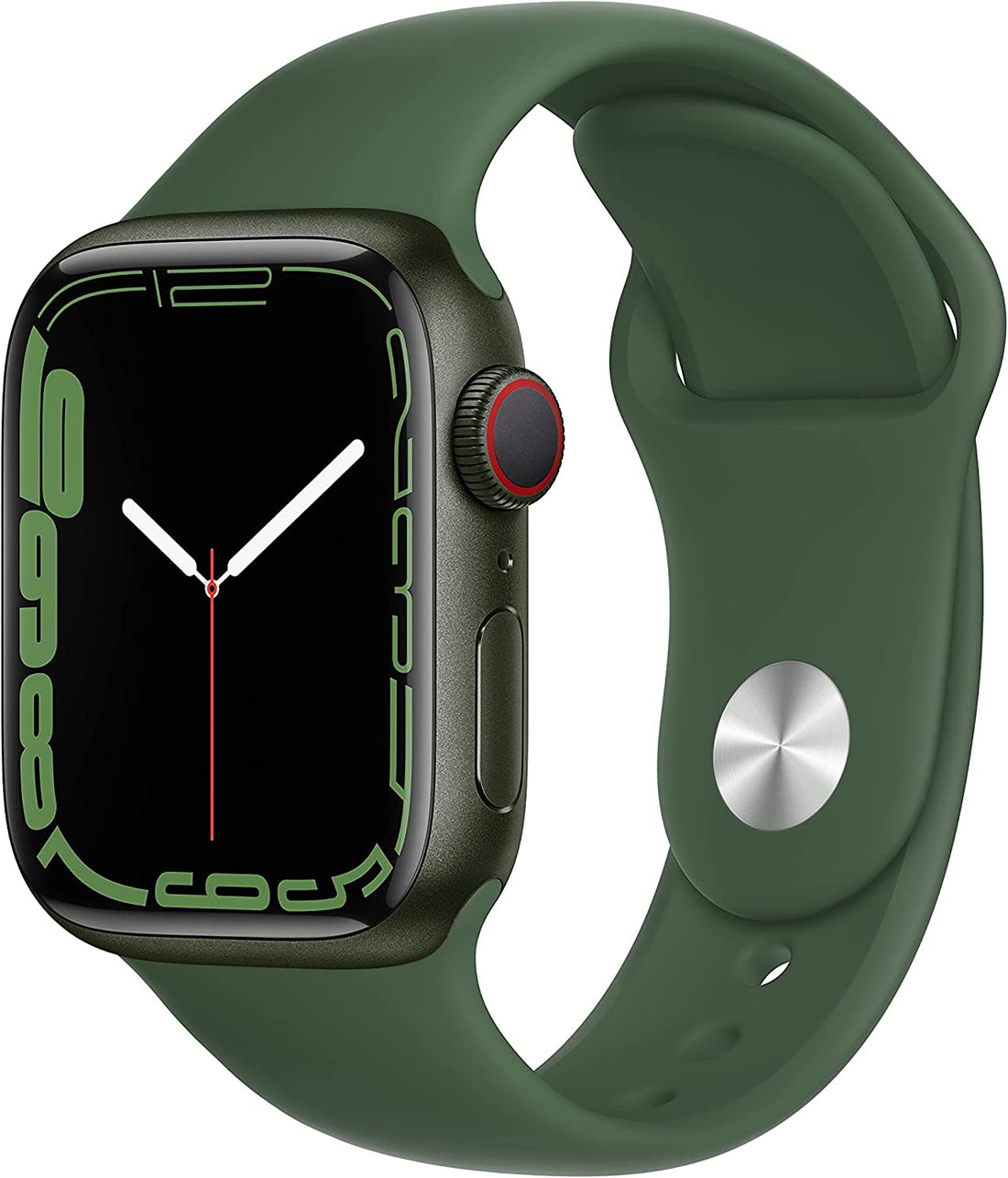 Apple Watch Series 7 (GPS + LTE) 41mm Green Aluminum Case &amp; Clover Sport Band (Refurbished)