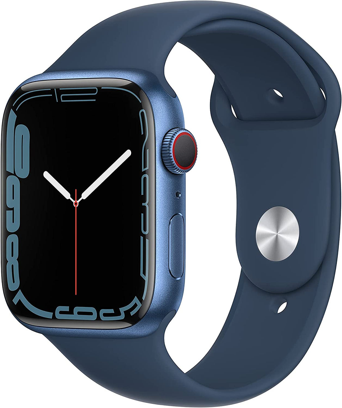 Apple Watch Series 7 (GPS + LTE) 45mm Blue Aluminum Case &amp; Abyss Blue Sport Band (Certified Refurbished)