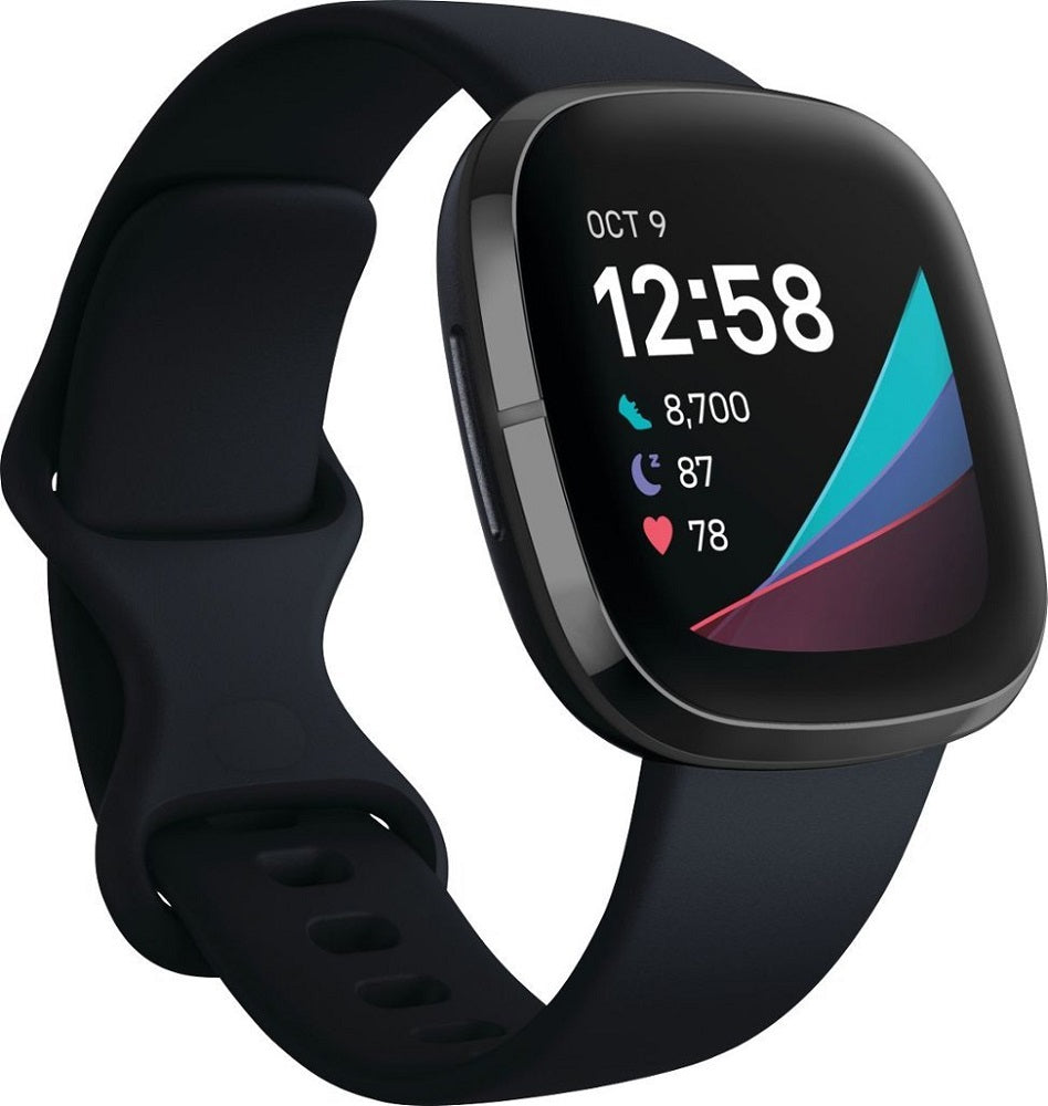 Fitbit Sense Fitness Smartwatch - Graphite (Renewed)