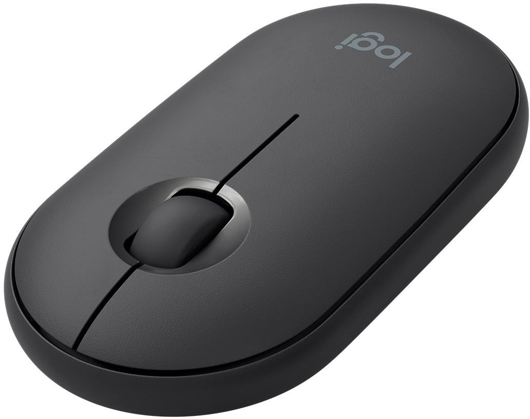 Logitech Pebble i345 Bluetooth Optical Ambidextrous Mouse for iPad - Graphite (Renewed)