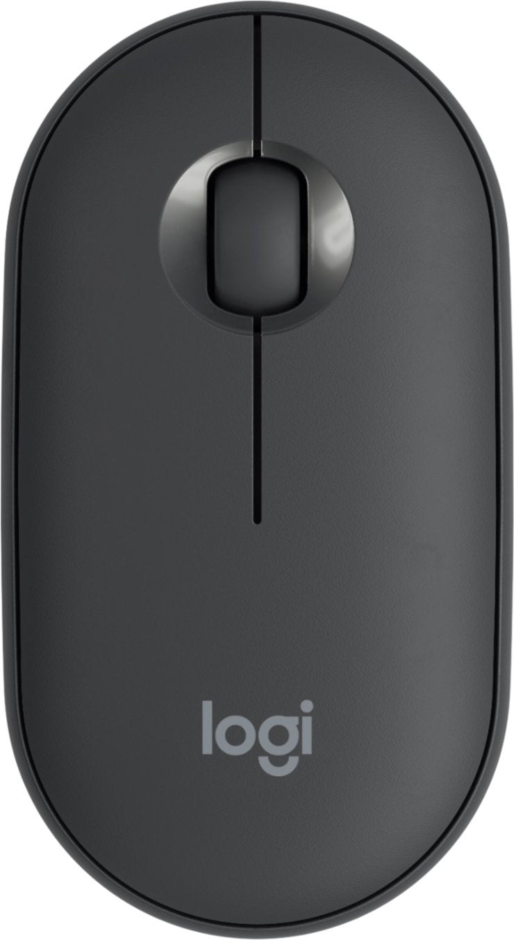 Logitech Pebble i345 Bluetooth Optical Ambidextrous Mouse for iPad - Graphite (Renewed)
