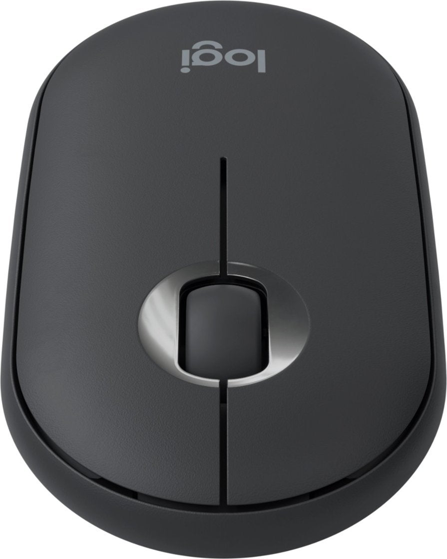 Logitech Pebble i345 Bluetooth Optical Ambidextrous Mouse for iPad - Graphite (Renewed)