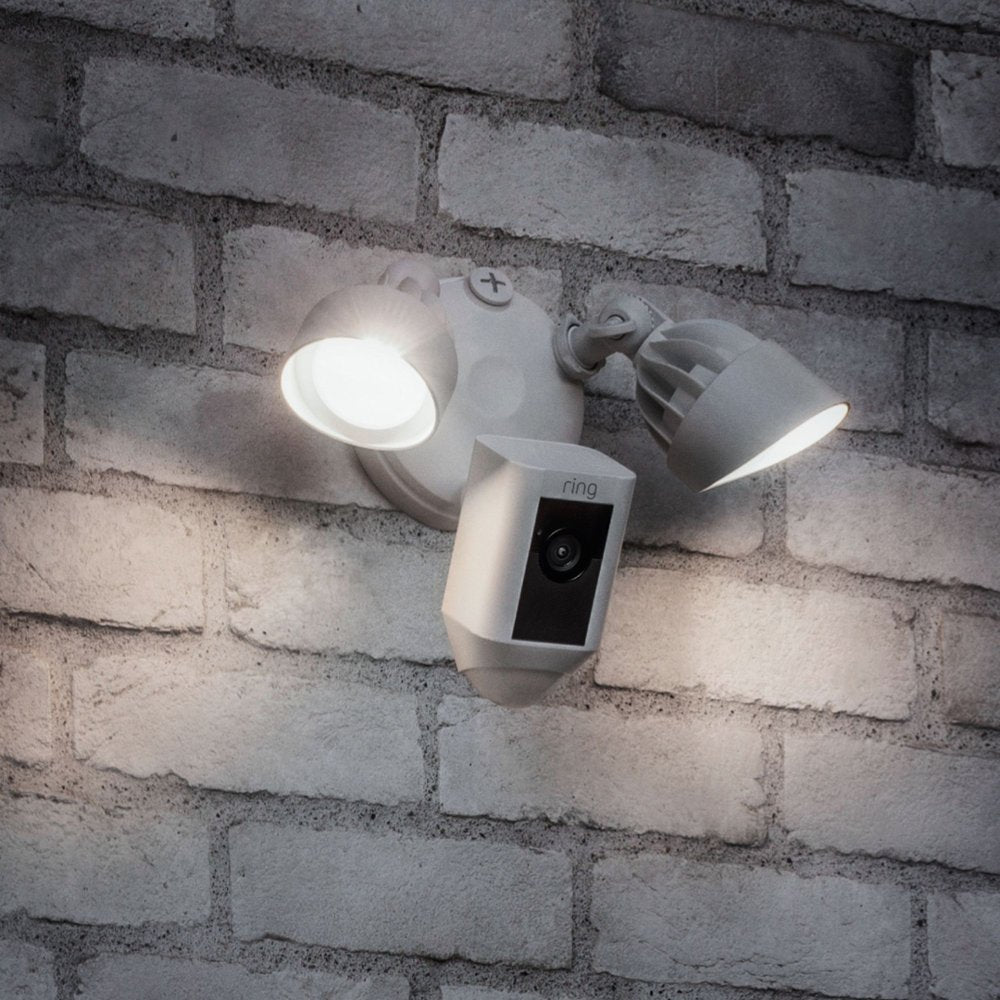 Ring Floodlight Security Cam w/ Motion Security Camera and Floodlight - White (Certified Refurbished)