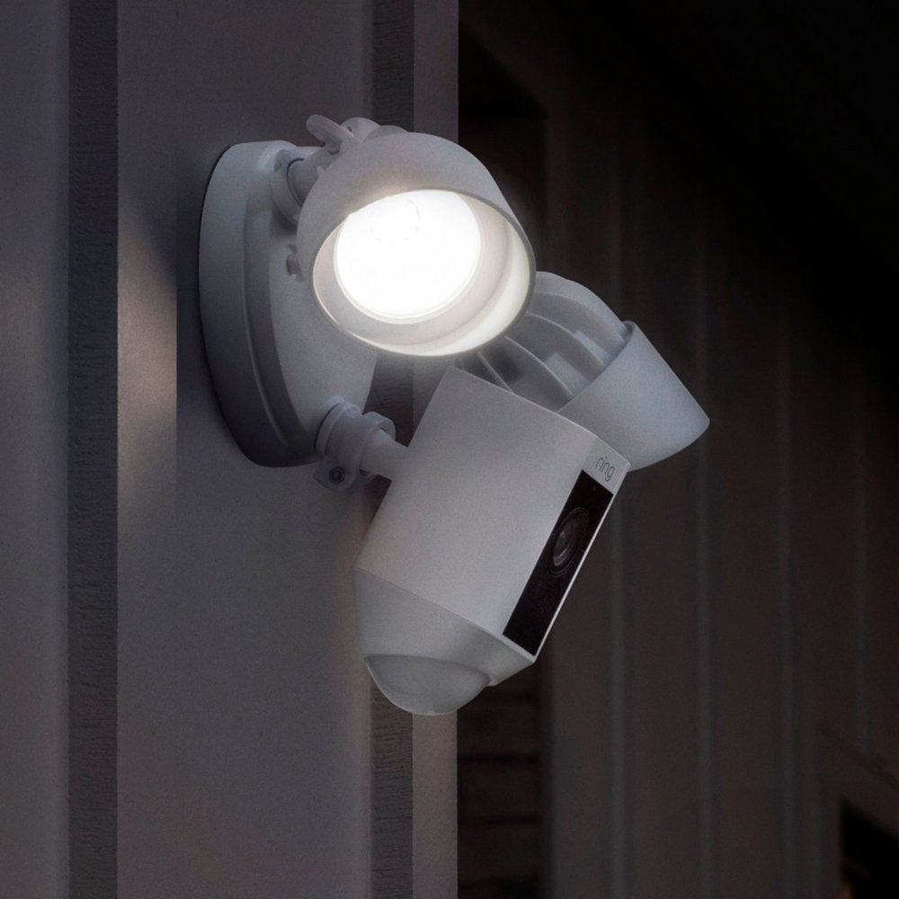 Ring Floodlight Security Cam w/ Motion Security Camera and Floodlight - White (Certified Refurbished)