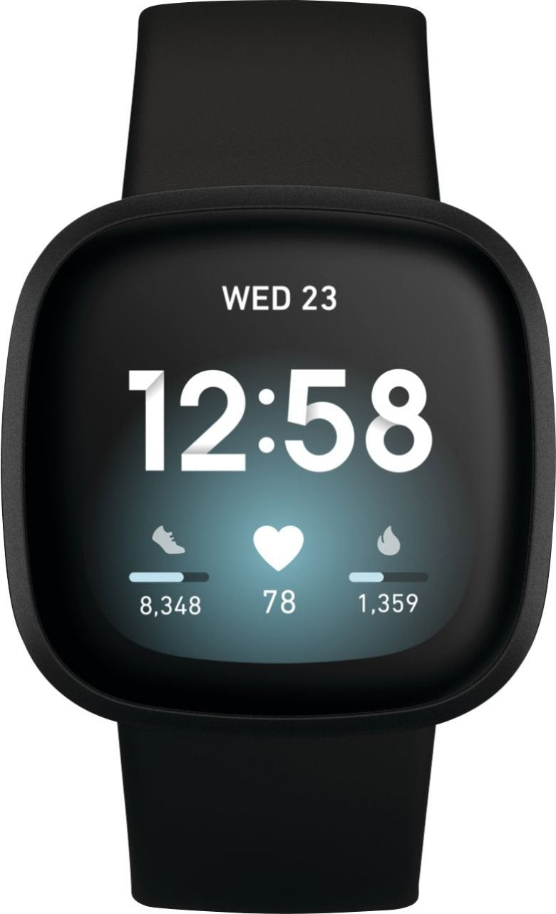 Fitbit Versa 3 Health & Fitness Smartwatch with GPS - Black (Certified Refurbished)