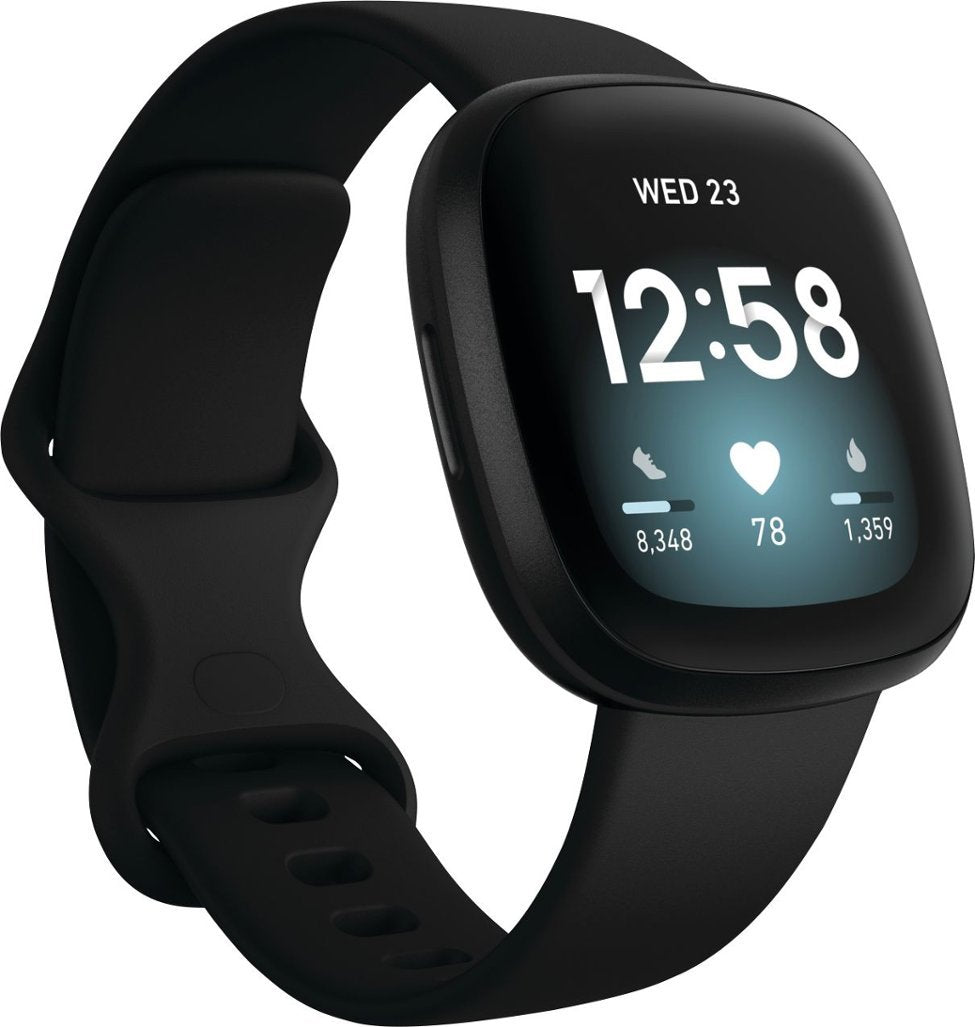 Fitbit Versa 3 Health & Fitness Smartwatch with GPS - Black (Certified Refurbished)