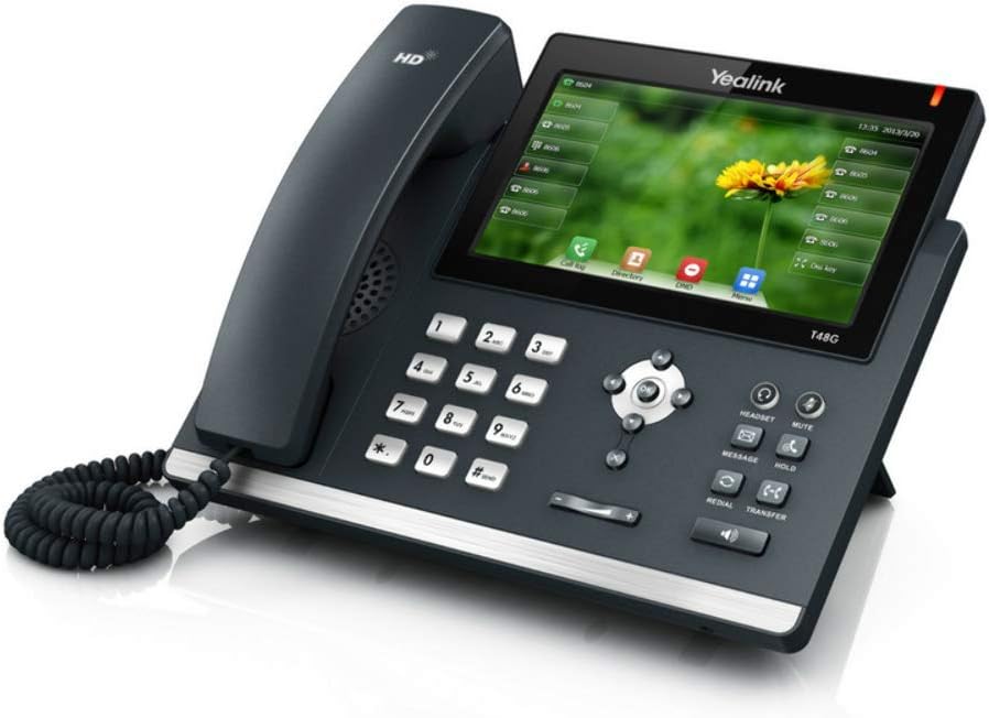 Yealink SIP-T48S IP Phone w/16 Lines & 7-Inch Color Touch Screen Display - Black (Certified Refurbished)
