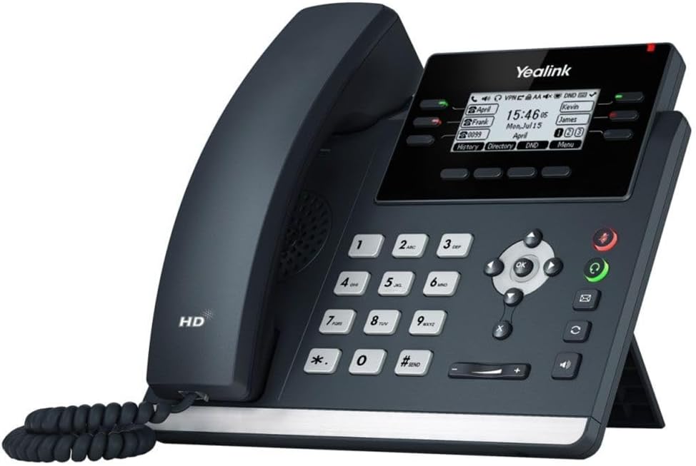 Yealink SIP-T42S IP Phone, 2.7-Inch Graphical Display, Verizon Version - Black (Renewed)