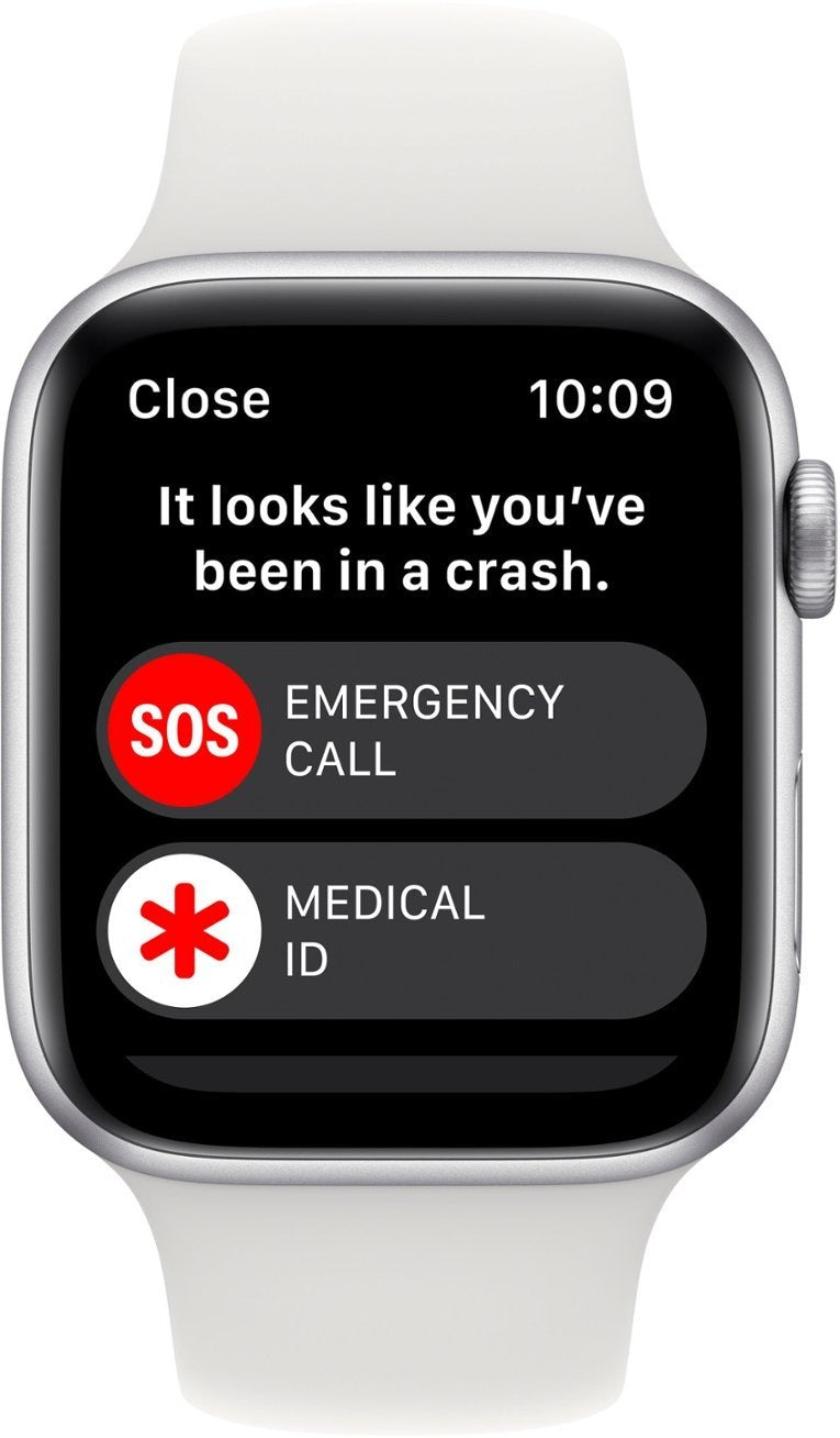 Apple Watch SE 2nd Gen (GPS + LTE) 44mm Silver Aluminum Case & White Sport Band (Certified Refurbished)