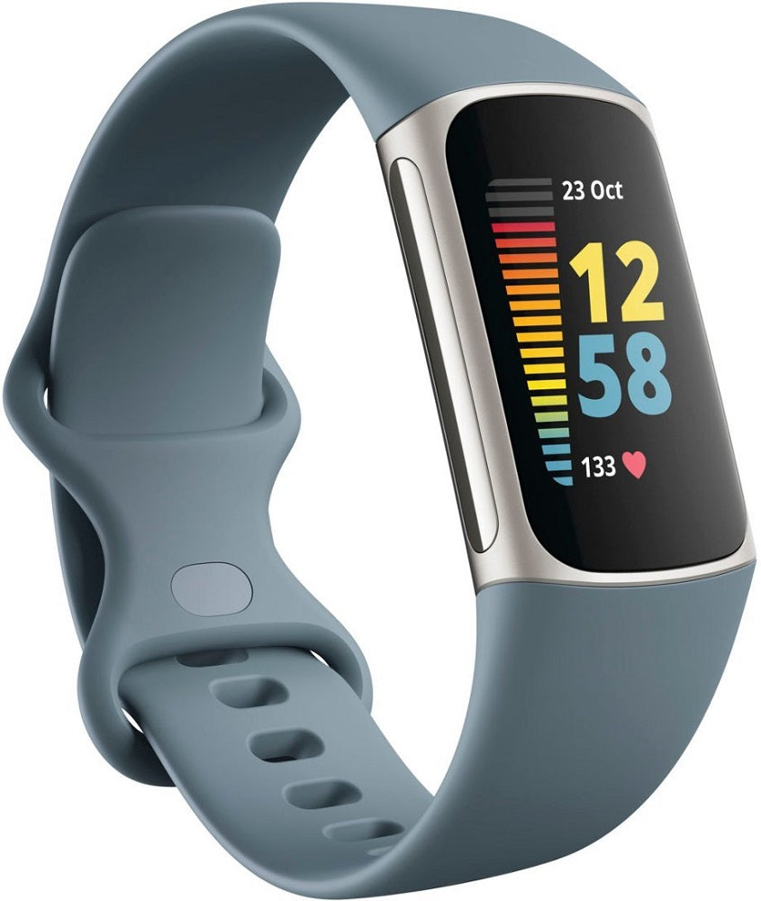 Fitbit Charge 5 Advanced Fitness, Health Tracker with Built-in GPS - Steel Blue (Certified Refurbished)