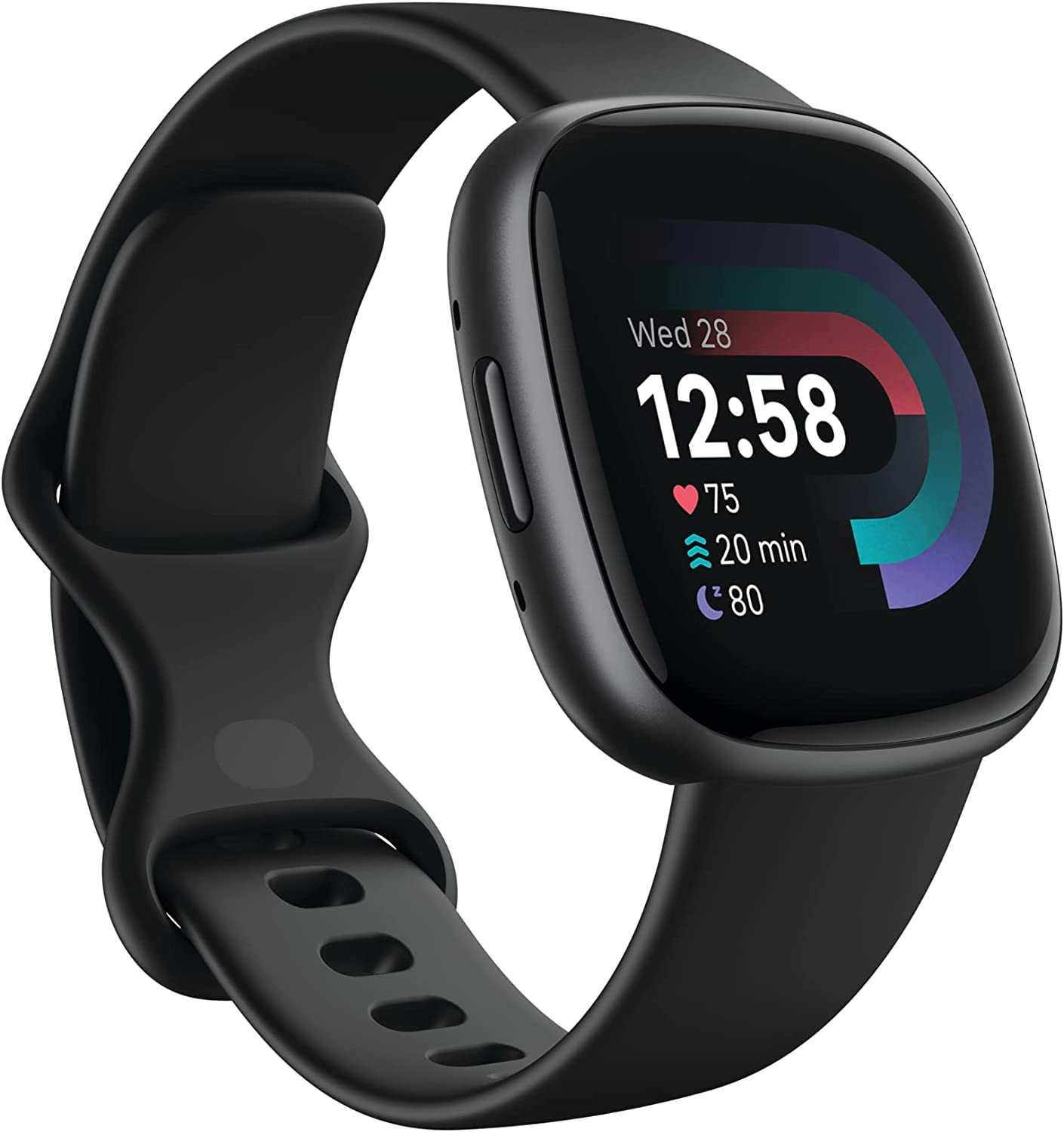 Fitbit Versa 4 Fitness Smartwatch with GPS & 24/7 Heart Rate - Graphite (Refurbished)