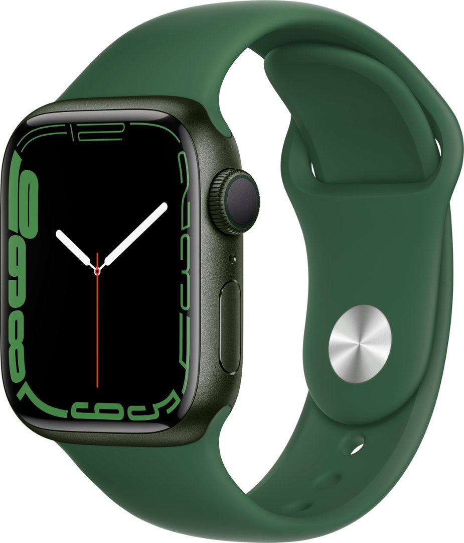 Apple Watch Series 7 (GPS) 41mm Green Aluminum Case &amp; Sport Band (Certified Refurbished)