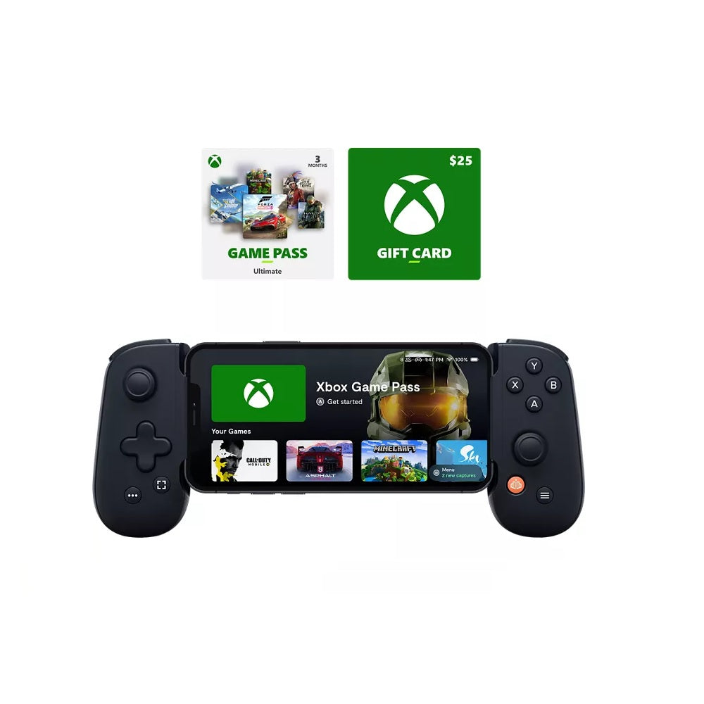 Backbone One Mobile Gaming Controller for iPhone w/Bundle - Black (Ren