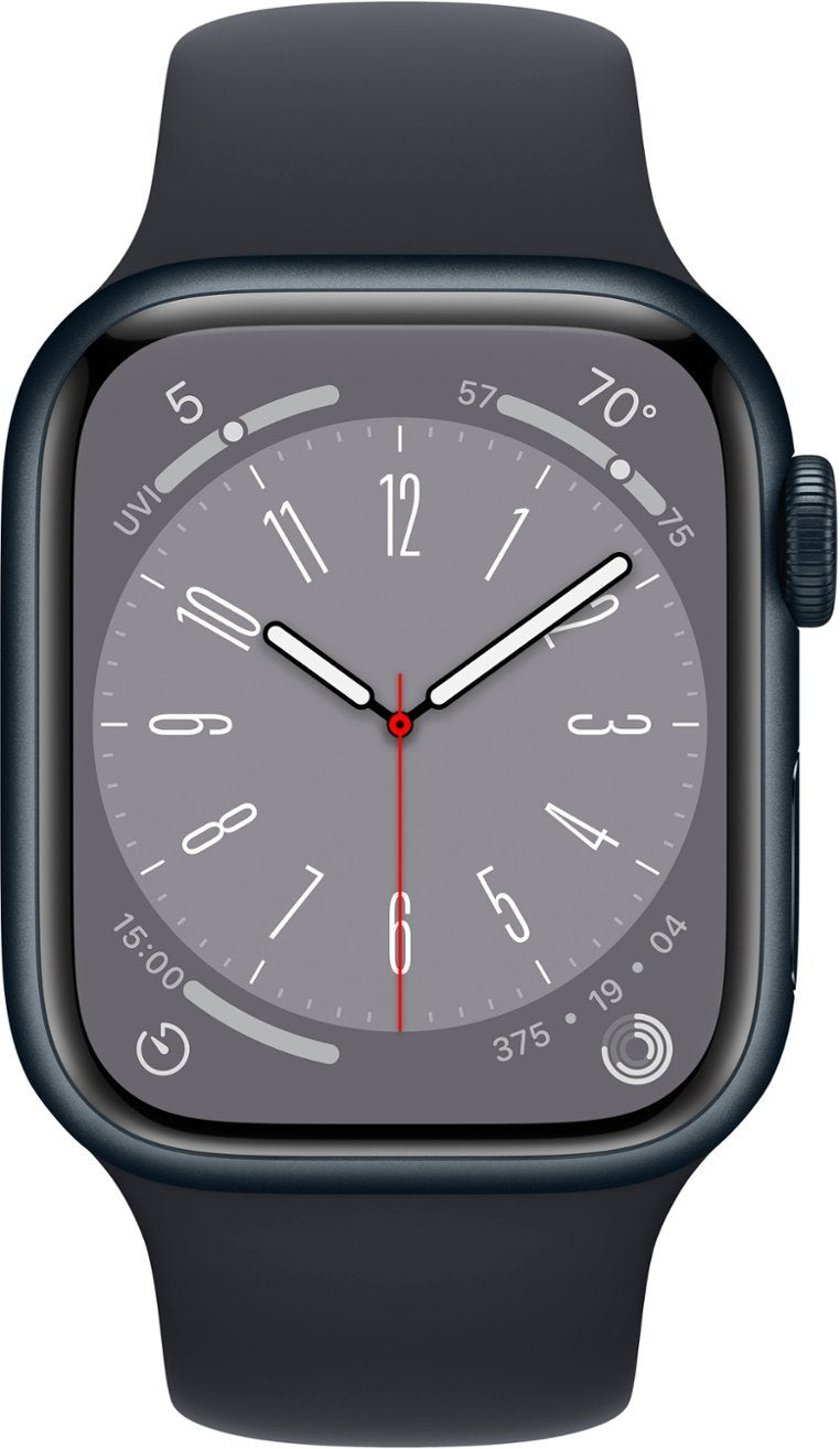 Apple Watch Series 8 (GPS + LTE) 45mm Midnight Aluminum Case & Midnight Sport Band (Renewed)