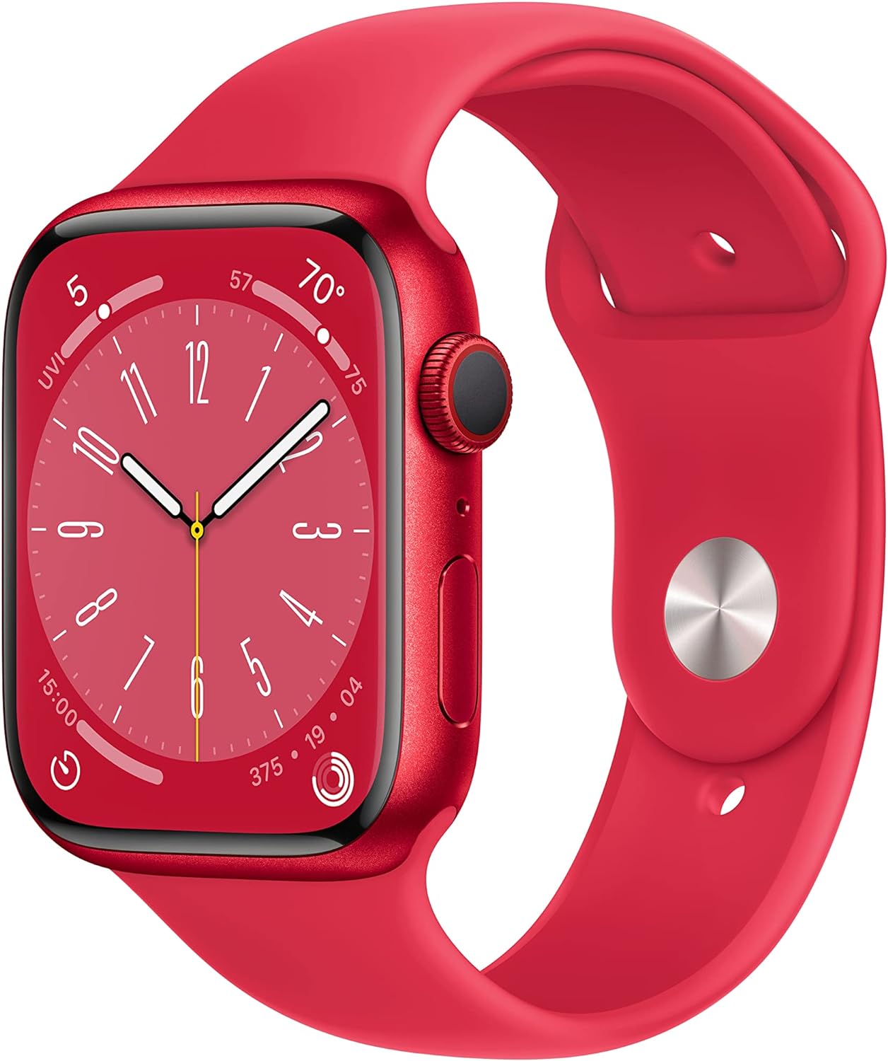 Apple Watch Series 8 (GPS) 45MM Red Aluminum Case Red Sport Band (Used)