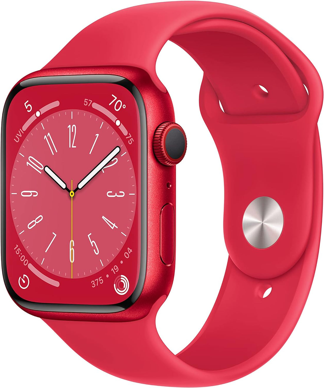 Apple Watch Series 8 (GPS + LTE) 45MM Red Aluminum Case &amp; Red Sport Band (Refurbished)