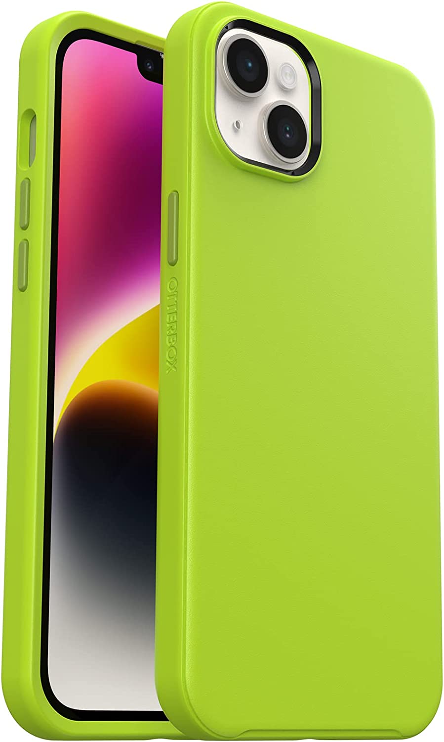 OtterBox SYMMETRY SERIES+ case w/MagSafe for Apple iPhone 14 Plus - Lime All Yours (77-89011) (New)