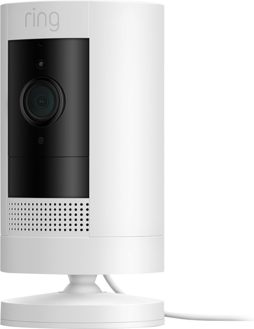 Ring Stick Up Indoor/Outdoor 1080p Wi-Fi WIRED Security Camera - White (Certified Refurbished)