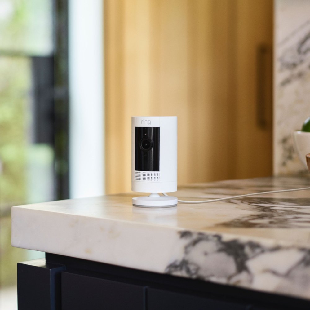 Ring Stick Up Indoor/Outdoor 1080p Wi-Fi WIRED Security Camera - White (Certified Refurbished)