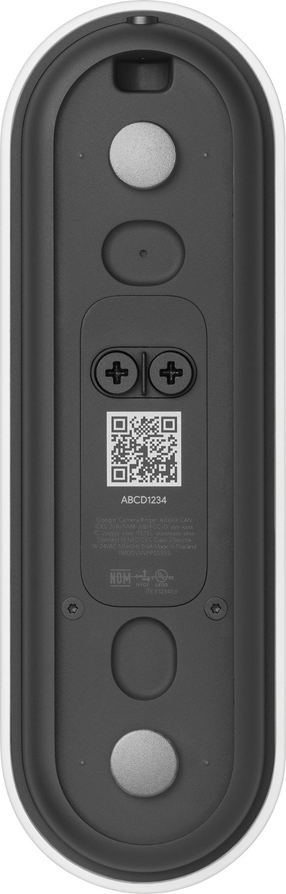 Google Nest Doorbell (Wired, 2nd Gen) - Video Doorbell Security Camera - Snow (Renewed)