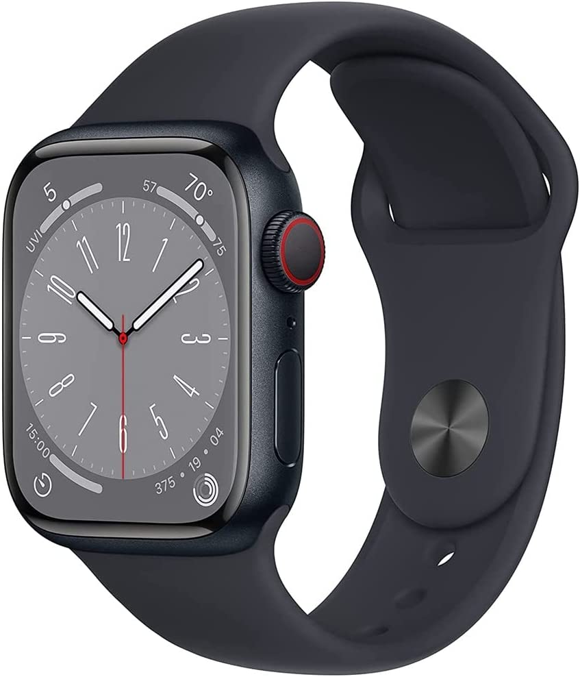 Apple Watch Series 8 (2022) 41mm GPS + Cellular - Midnight Aluminum Case &amp; midnight Sport Band (Refurbished)