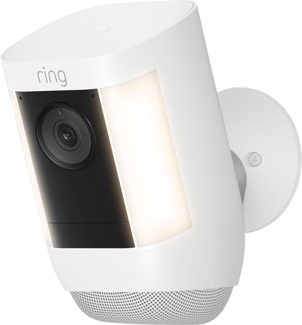 Ring Spotlight Cam Pro Outdoor Wireless 1080p Battery Camera - White (Certified Refurbished)