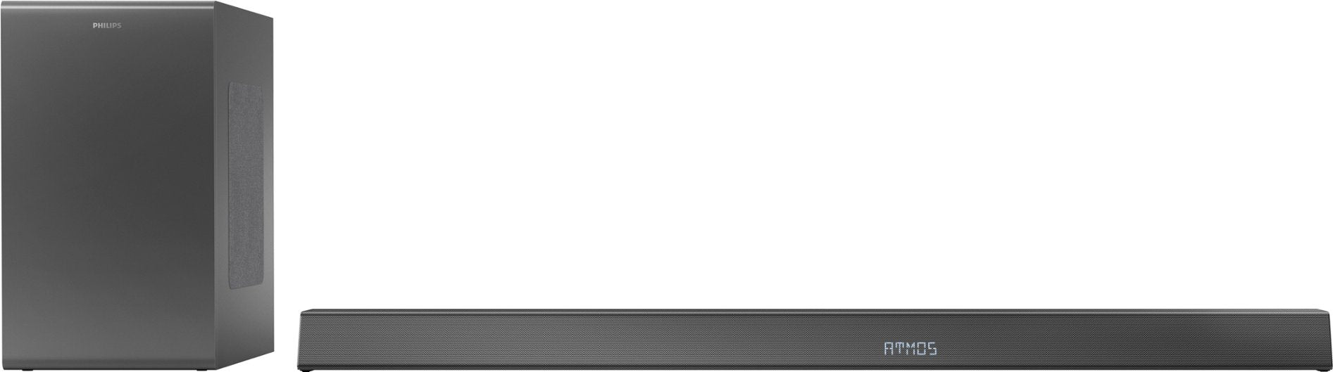 Philips 3.1.2-Channel Soundbar with Wireless Subwoofer, Dolby Atmos - Dark grey (Certified Refurbished)