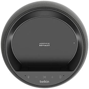 Belkin SoundForm Elite Smart Speaker + Wireless Charger Google Assistant - Black (Renewed)