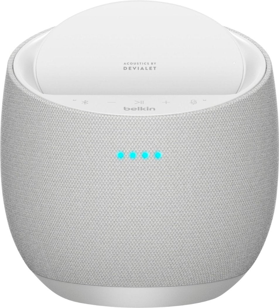 Belkin SoundForm Elite Hi-Fi Smart Speaker & Charger w/ Google Assistant - White (Certified Refurbished)