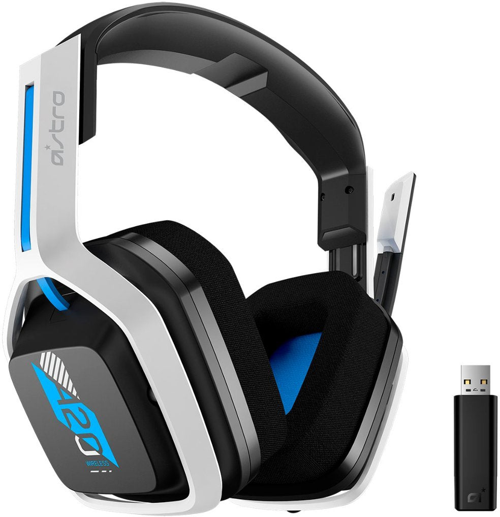Astro Gaming A20 Gen 2 Wireless Gaming Headset for PS5, PS4, PC - White/Blue (Renewed)