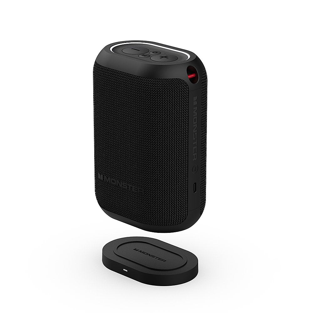 Monster DNA ONE Portable Bluetooth Speaker with Qi Wireless Charging - Black (Renewed)