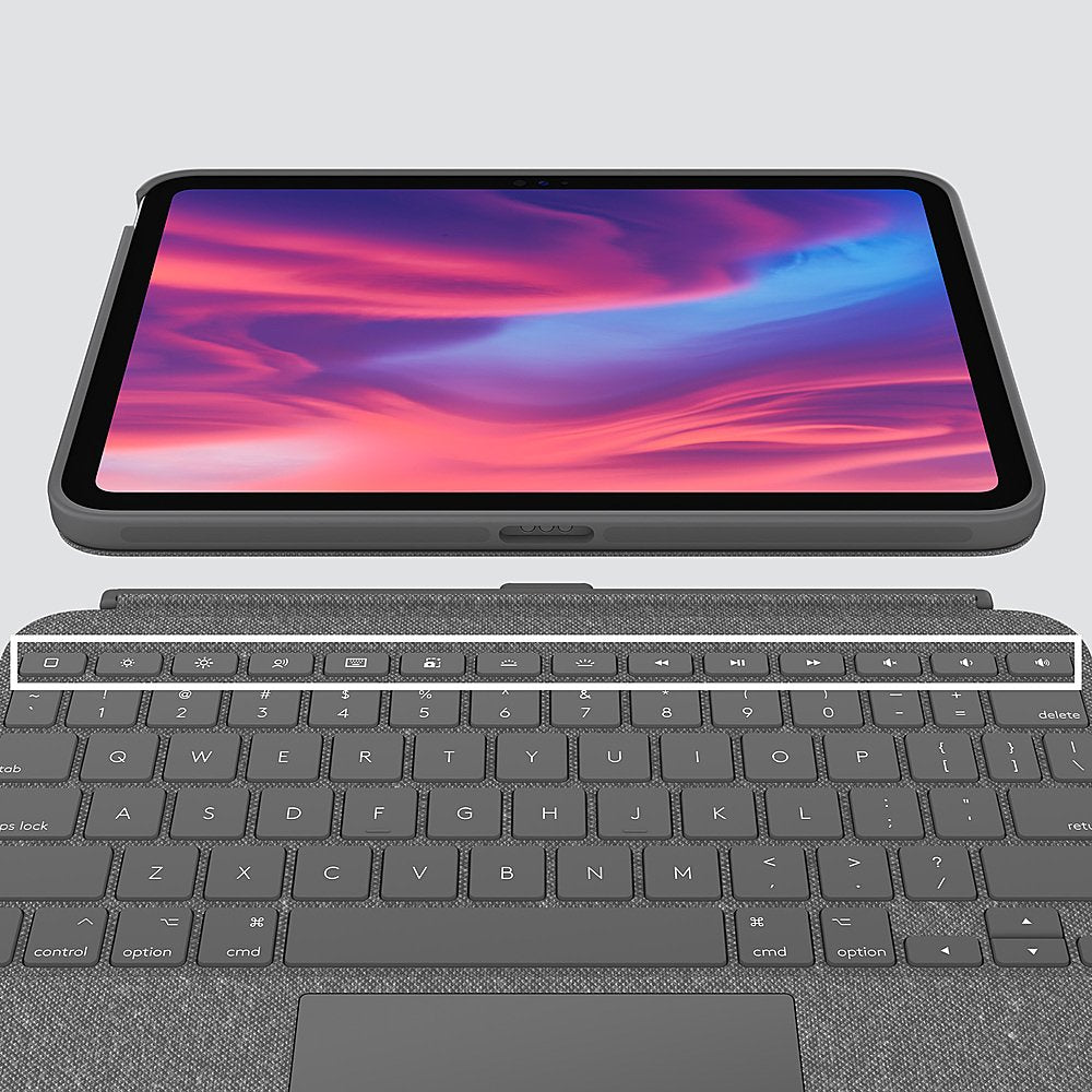 Logitech Combo Touch Detachable Keyboard Case for iPad (10th gen) - Oxford Grey (Certified Refurbished)