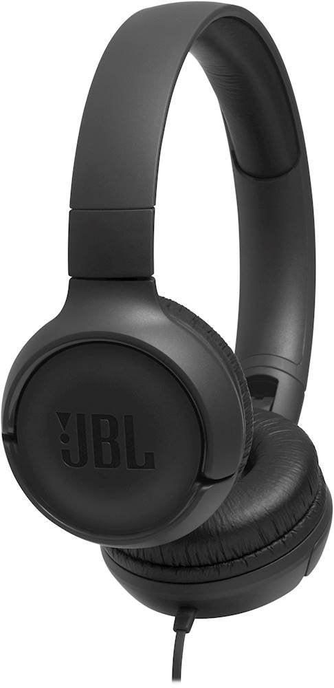 JBL TUNE 500 Wired On-Ear Headphones with One-Button Remote/Mic - Black (Certified Refurbished)