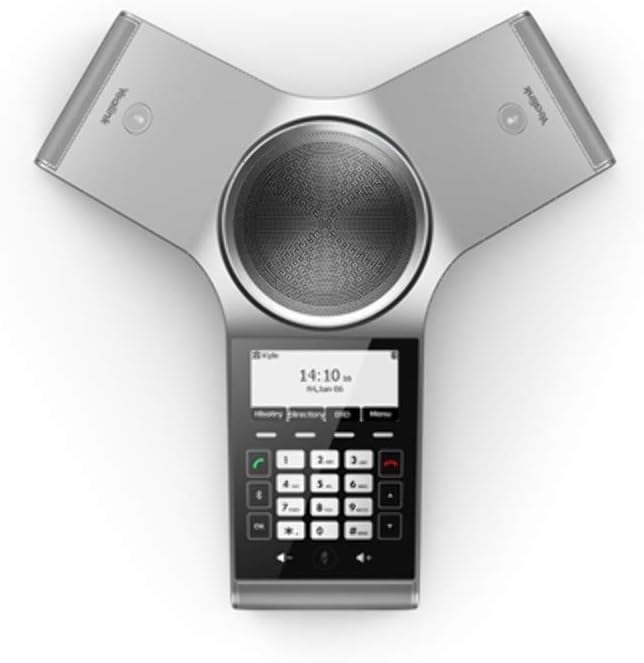 Yealink Conference Phone 3.1" LCD Display Wi-Fi PoE Adapter Included - Silver (Refurbished)