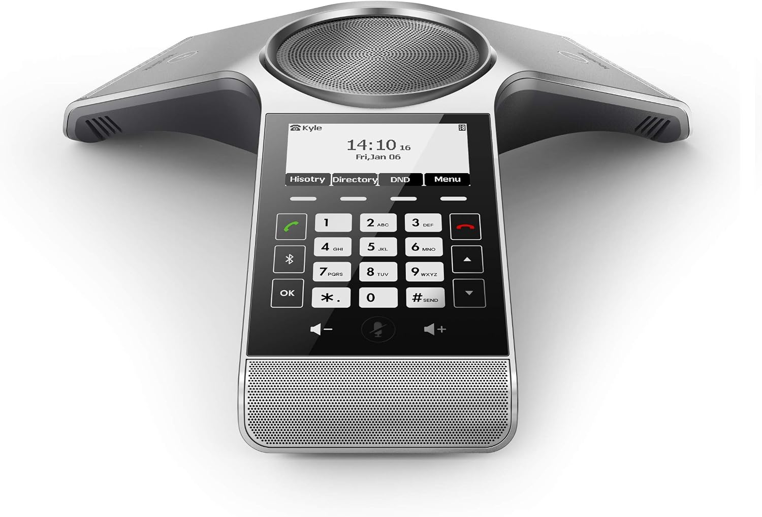 Yealink Conference Phone 3.1" LCD Display Wi-Fi PoE Adapter Included - Silver (Pre-Owned)