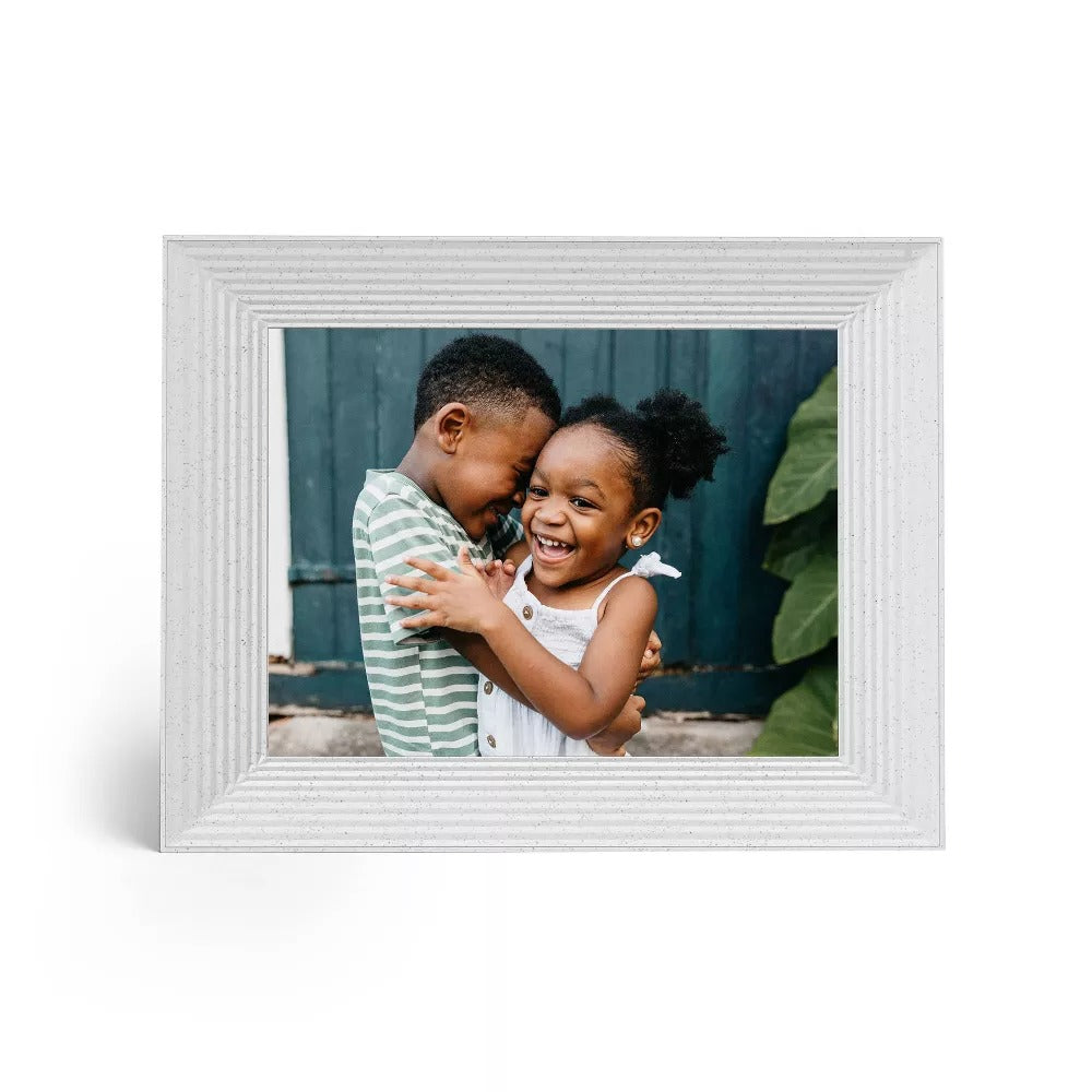 Aura Mason Luxe Wifi 2K Digital Picture Frame - Sandstone (Certified Refurbished)