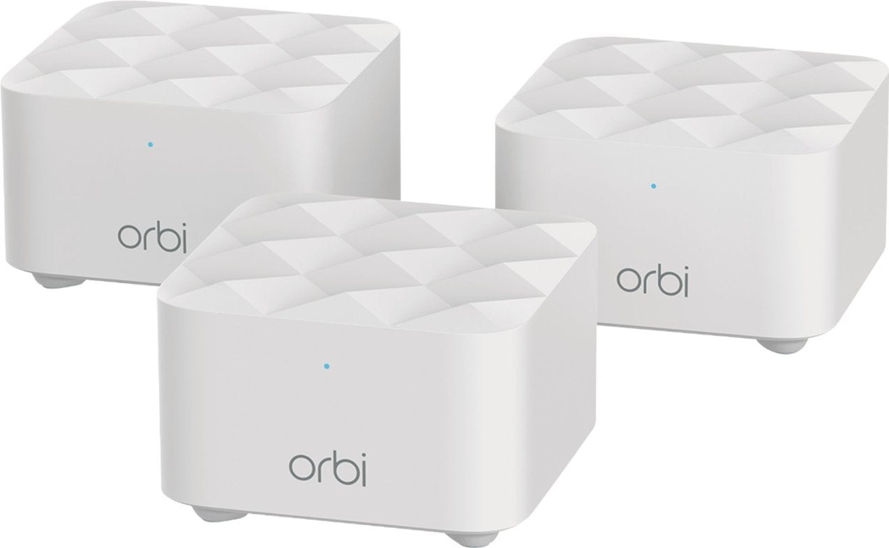 NETGEAR Orbi AC1200 Dual-Band Mesh Wi-Fi System (3 Pack) - White (Certified Refurbished)