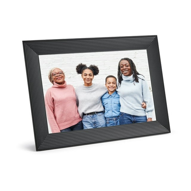 Aura Carver Luxe 10.1'' LCD Wi-Fi Digital Photo Frame - Gravel (Certified Refurbished)