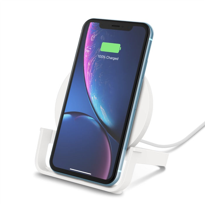 Belkin Boost up Charge Magnetic Wireless Charger Stand 10W - White (Renewed)