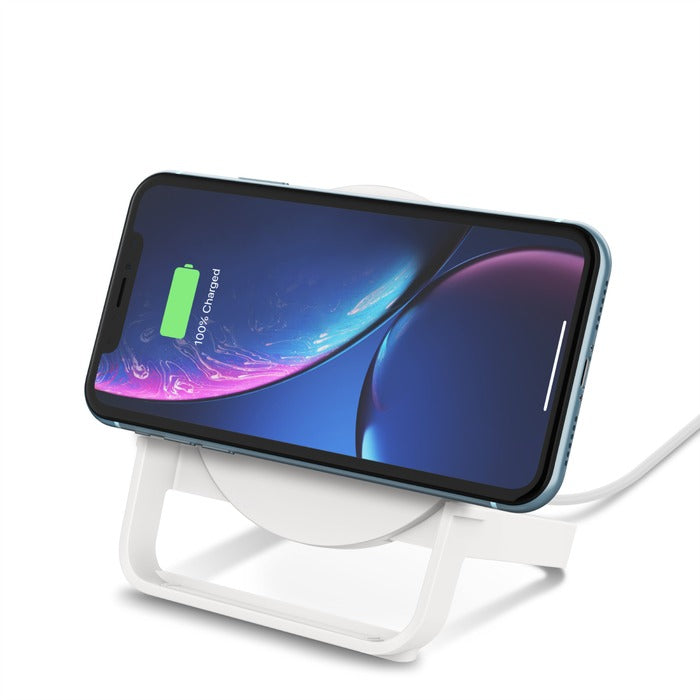 Belkin Boost up Charge Magnetic Wireless Charger Stand 10W - White (Renewed)