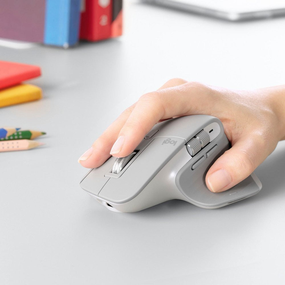 Logitech MX Master 3 Advanced Wireless USB/Bluetooth Laser Mouse - Mid Gray (Certified Refurbished)