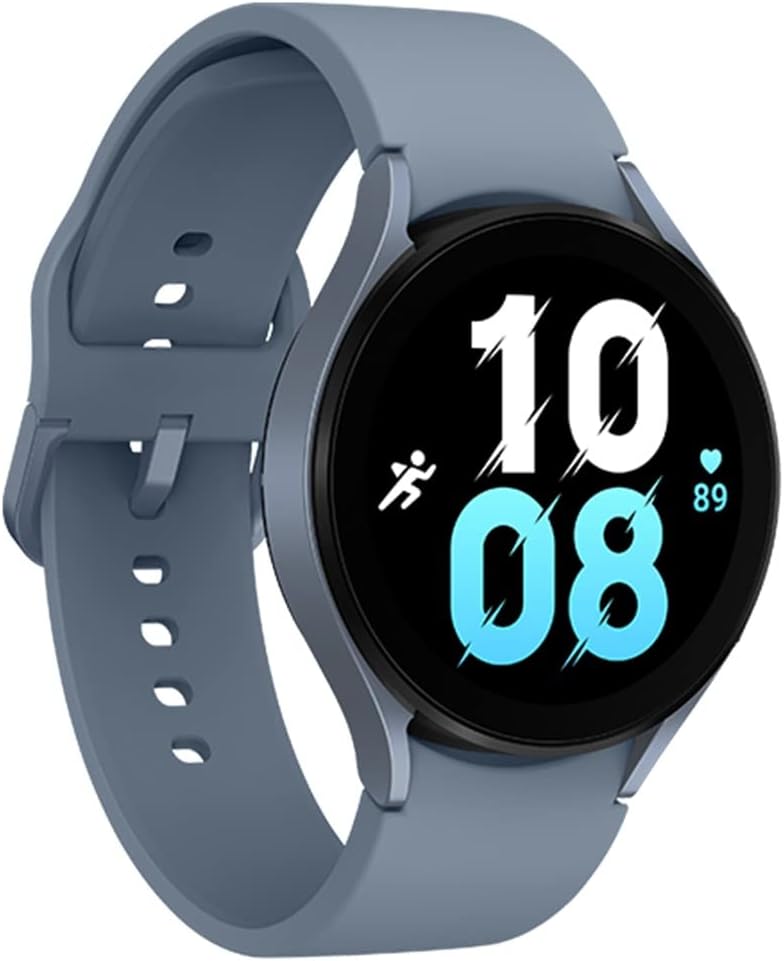 Samsung Galaxy Watch5 (44MM) (Wifi + LTE) Stainless Steel Sapphire Rubber Band (Renewed)